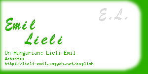 emil lieli business card